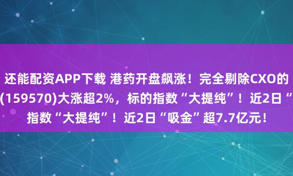 还能配资APP下载 港药开盘飙涨！完全剔除CXO的港股通创新药ETF(159570)大涨超2%，标的指数“大提纯”！近2日“吸金”超7.7亿元！