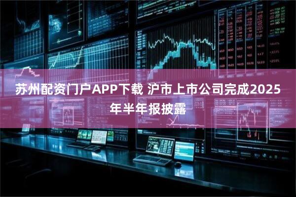 苏州配资门户APP下载 沪市上市公司完成2025年半年报披露